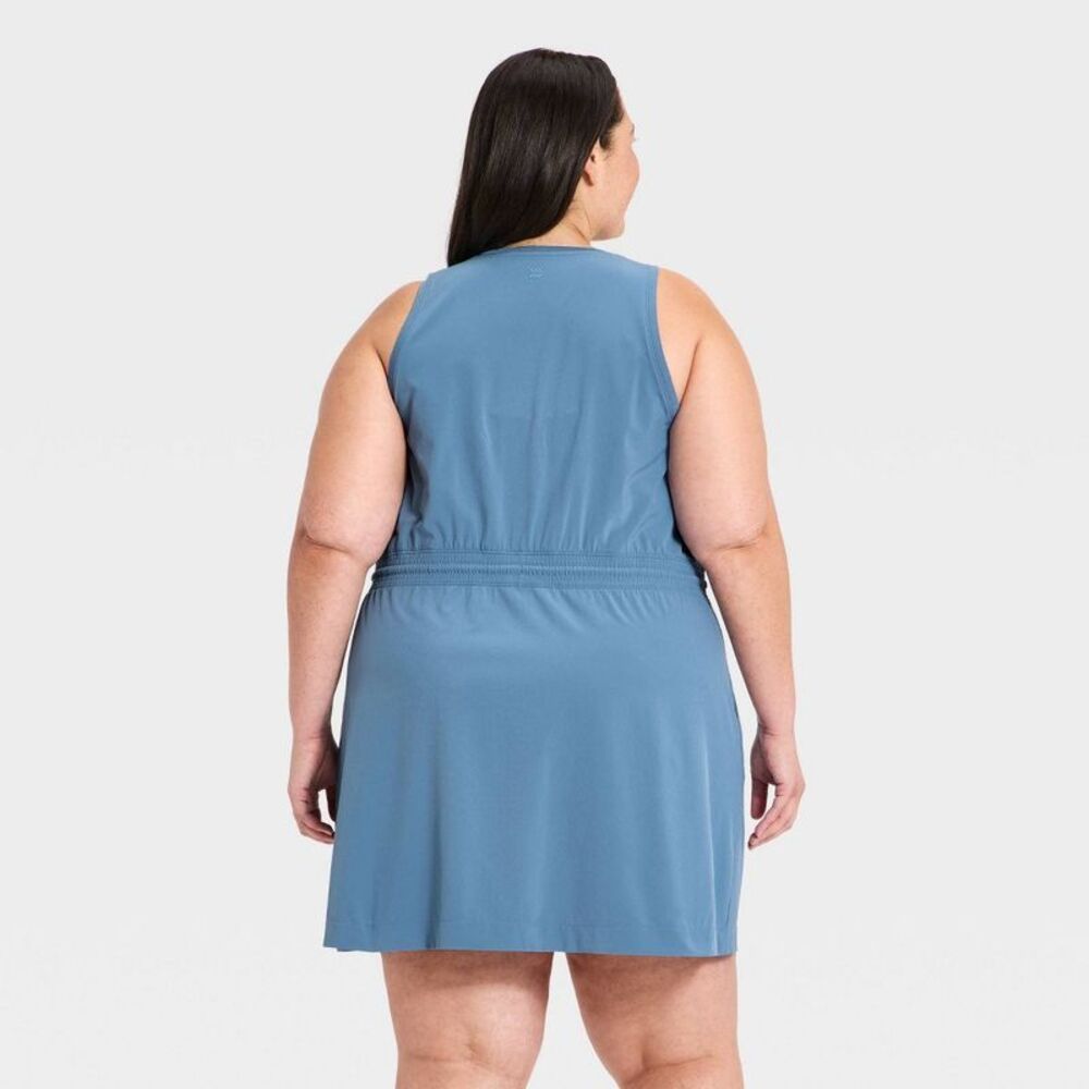 Open Box - All In Motion - Women's Active Light Travel Dress - All Blue - Picture 2 of 3